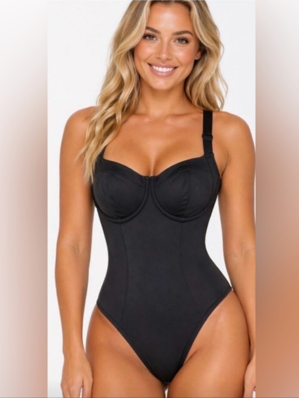 NWOT TA3 hi cut Lifty one piece swimsuit black sz L Regular Cup F/G